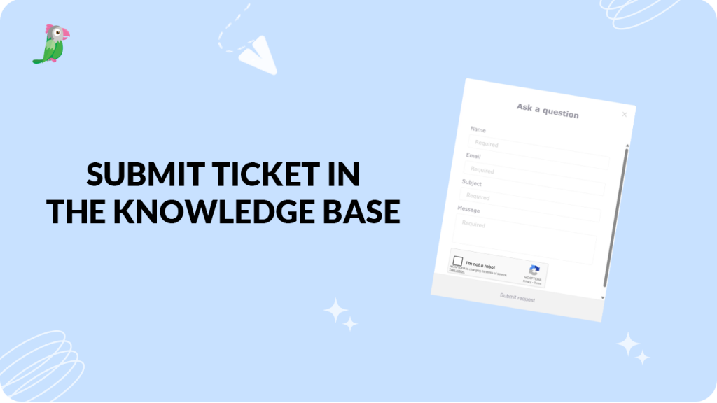 Customizing the submit ticket form in your knowledge base