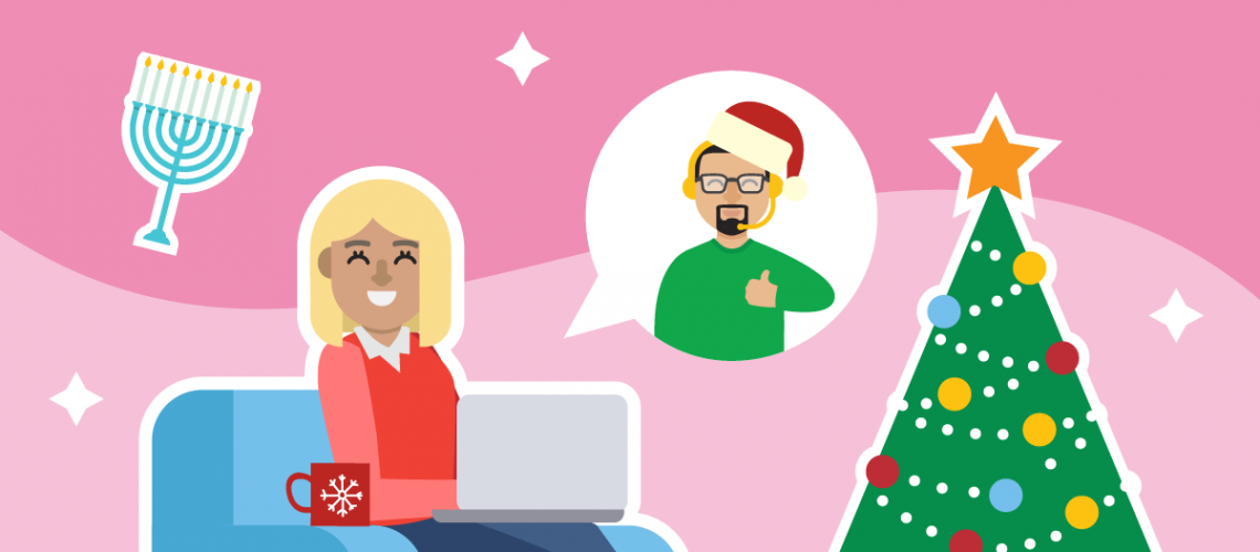 Holiday customer service support team